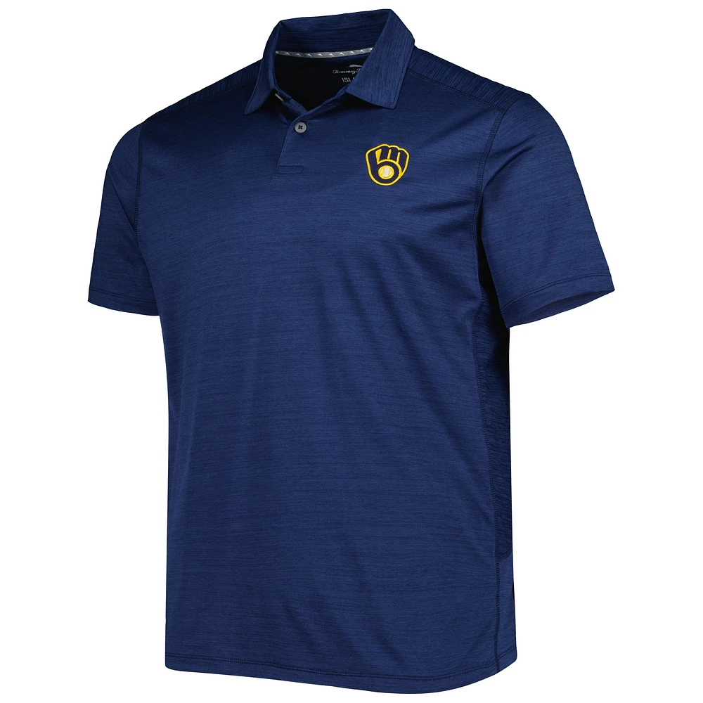 Men's Tommy Bahama Navy Milwaukee Brewers Delray IslandZone Polo