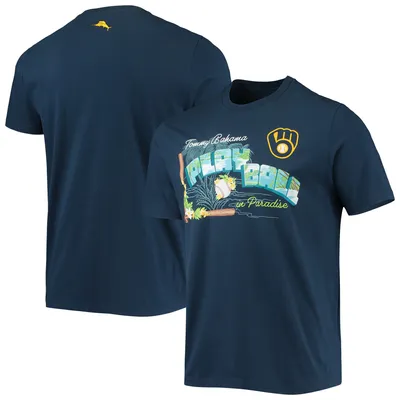 Milwaukee Brewers Tommy Bahama Play Ball T-Shirt - Navy