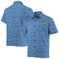 Men's Tommy Bahama Royal Milwaukee Brewers Barrie Batik Button-Up Shirt