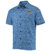 Men's Tommy Bahama Royal Milwaukee Brewers Barrie Batik Button-Up Shirt