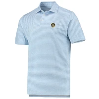 Men's Vineyard Vines Light Blue Milwaukee Brewers Heathered Winstead Sankaty Polo