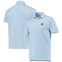 Men's Vineyard Vines Light Blue Milwaukee Brewers Heathered Winstead Sankaty Polo