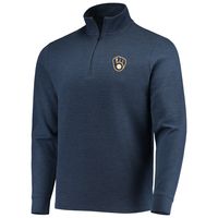 Men's Vineyard Vines Navy Milwaukee Brewers Saltwater Quarter-Zip Jacket