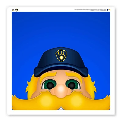 Milwaukee Brewers 30,5 x 30,5 cm Bernie Brewer Poster imprimé