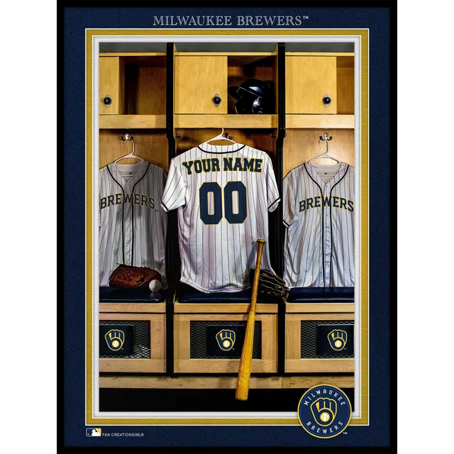 Men's Milwaukee Brewers MLB Cream Home Custom Jersey, Brewers