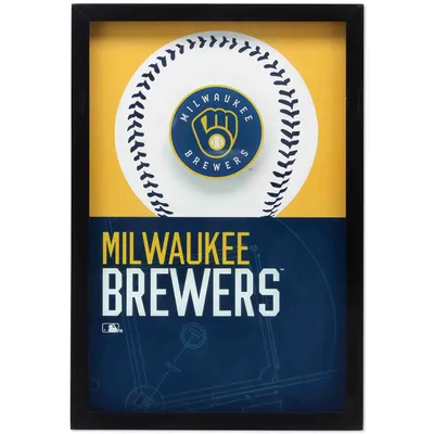 Milwaukee Brewers 12'' x 17'' Glass Framed Sign