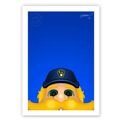 Milwaukee Brewers 14" x 20" Minimalist Bernie Brewer Mascot Wall Art