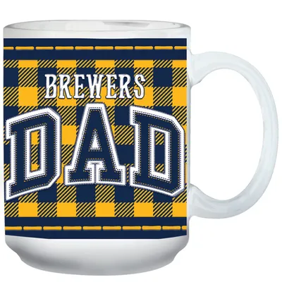 Milwaukee Brewers 15oz. Buffalo Plaid Father's Day Mug