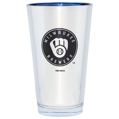 Milwaukee Brewers 16oz. Electroplated Pint Glass