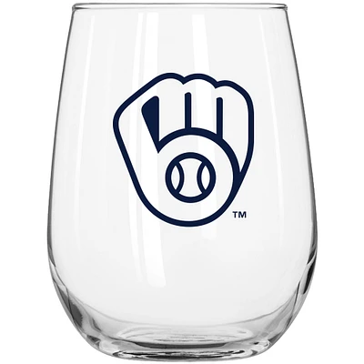 Verre à boisson incurvé de 16 oz pour le jour du match des Milwaukee Brewers