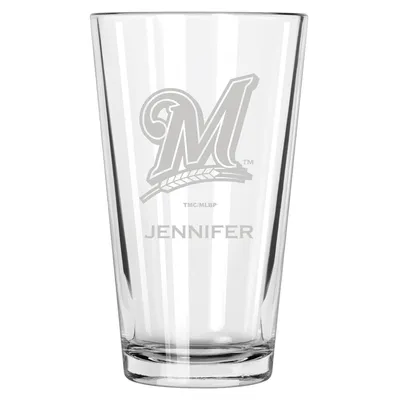 Milwaukee Brewers 16oz. Personalized Etched Pint Glass