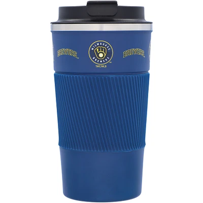 Milwaukee Brewers 18oz Coffee Tumbler with Silicone Grip