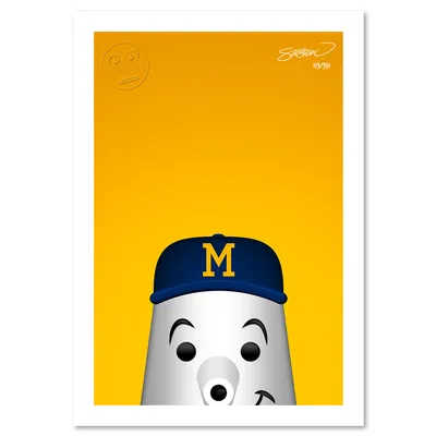 Milwaukee Brewers 24'' x 32'' Minimalist Mascot Art