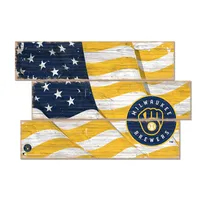 Milwaukee Brewers 12 Team Color Flag Sign