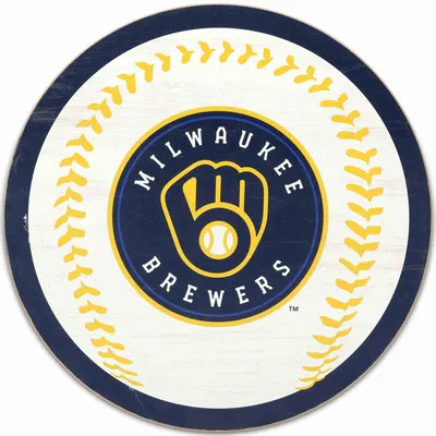 Milwaukee Brewers Baseball Wood Sign