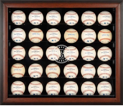 Milwaukee Brewers Brown Framed 30-Ball 2020-Present Logo Display Case