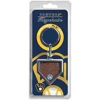 Milwaukee Brewers Dirt Key Chain - Filled with Game-Used Dirt from a Home Game