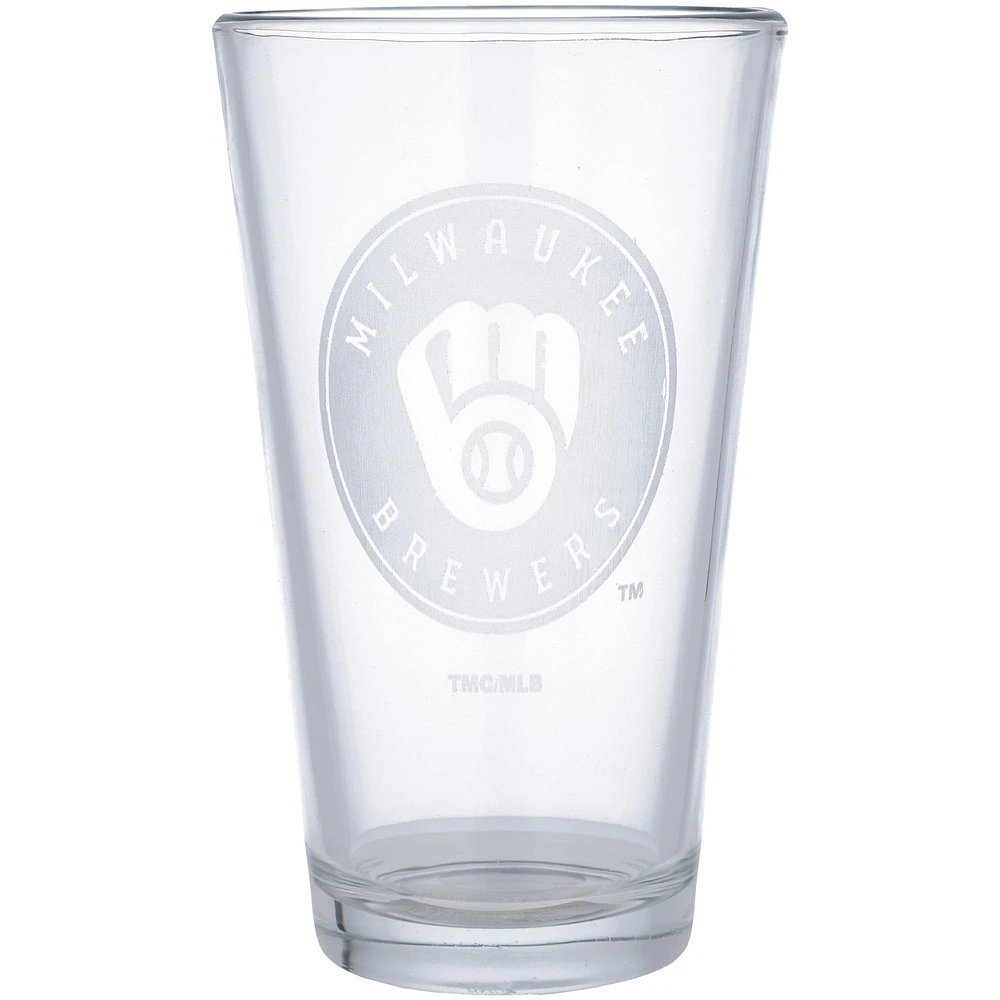 Milwaukee Brewers Etched 16oz. Pint Glass