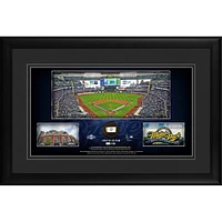 Milwaukee Brewers Framed 10" x 18" Stadium Panoramic Collage with a Piece of Game-Used Baseball - Limited Edition of 500