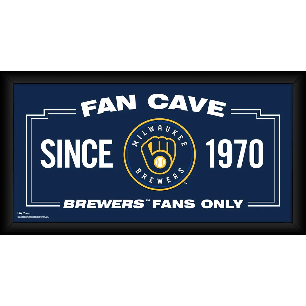  Milwaukee Brewers Black Framed Logo Jersey Display