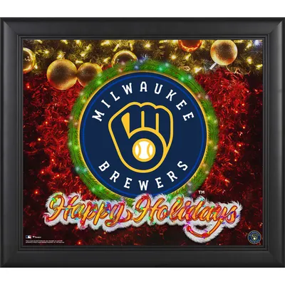 Milwaukee Brewers Fanatics Authentic Framed 15" x 17" Happy Holidays Collage