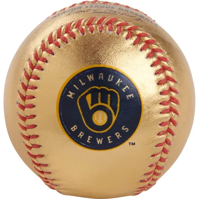 Milwaukee Brewers Fanatics Authentic Rawlings Gold Leather Baseball