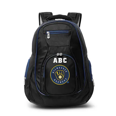 Milwaukee Brewers MOJO Personalized Premium Color Trim Backpack - Black