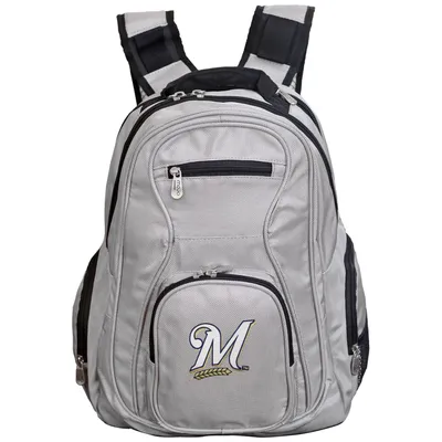 Milwaukee Brewers MOJO Backpack Laptop - Gray