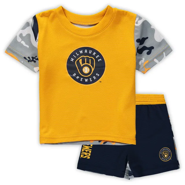 Houston Astros Toddler Stealing Homebase 2.0 T-Shirt & Shorts Set -  Navy/Orange