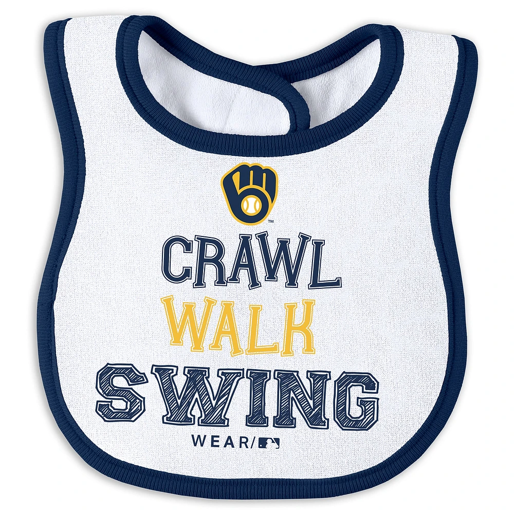 Newborn & Infant WEAR by Erin Andrews Milwaukee Brewers Sleep Play Set