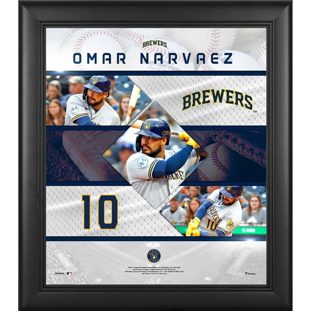 Lids Keston Hiura Milwaukee Brewers Fanatics Authentic Framed 15 x 17  Player Collage with a Piece of Game-Used Ball