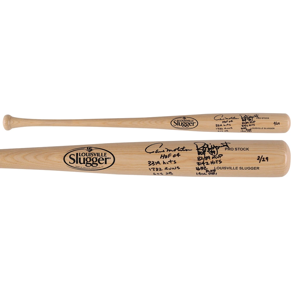 Paul Molitor & Robin Yount Milwaukee Brewers Dual-Signed Louisville Slugger Bat with Multiple Inscriptions - Limited Edition of 19