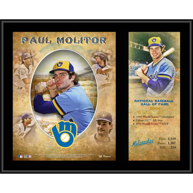 Lids Paul Molitor Milwaukee Brewers Fanatics Authentic 12 x 15 Hall of  Fame Career Profile Sublimated Plaque