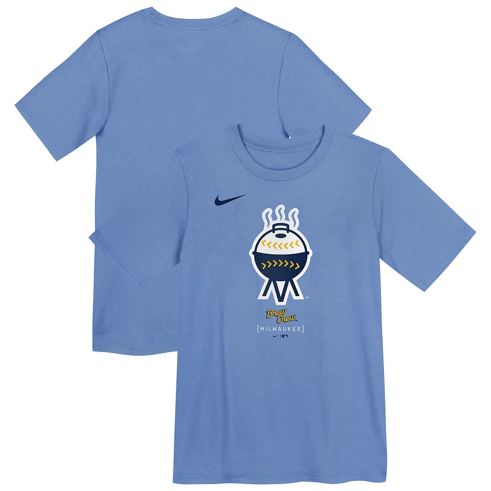 Preschool Nike  Powder Blue Milwaukee Brewers City Connect T-Shirt