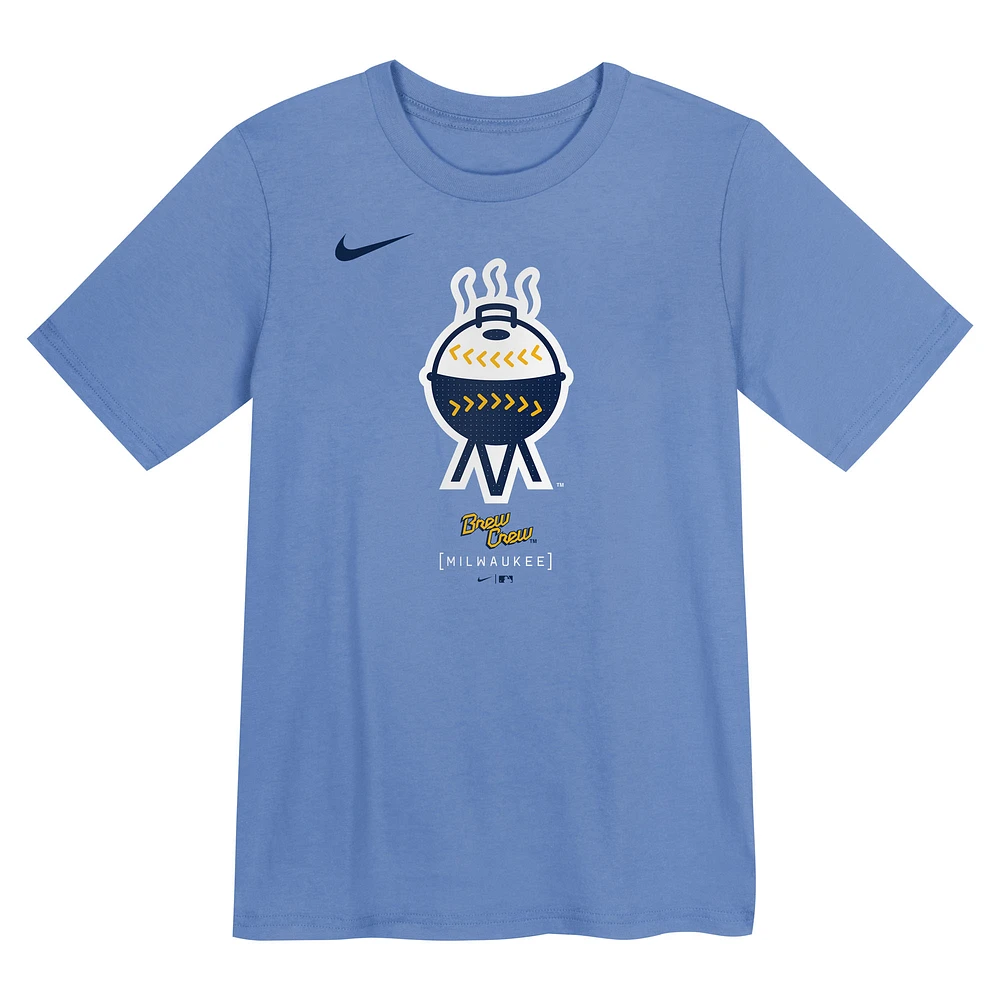 Preschool Nike  Powder Blue Milwaukee Brewers City Connect T-Shirt