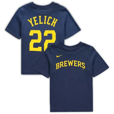 Christian Yelich Milwaukee Brewers Nike Preschool Player Name & Number T-Shirt - Navy