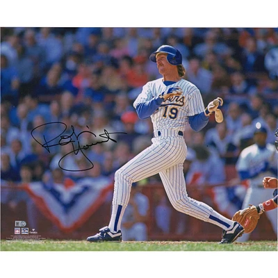 Robin Yount Milwaukee Brewers Autographed 16" x 20" Hitting Photograph