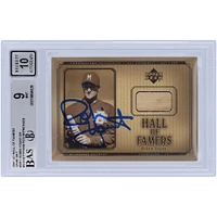 Carte 9/10 authentifiée signée Robin Yount des Milwaukee Brewers, relique de la batte de match Upper Deck Hall of Famers #B-RY Beckett Fanatics Witnessed