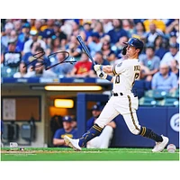 Sal Frelick Milwaukee Brewers Autographed 16" x 20" White Swing Photograph 