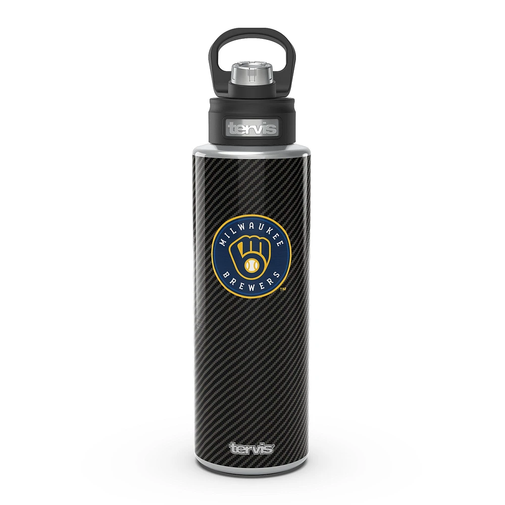 Tervis Milwaukee Brewers 40oz. Carbon Fiber Wide Mouth Water Bottle