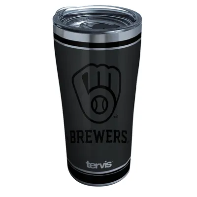 Milwaukee Brewers Tervis Blackout Slider Lid 20oz. Stainless Steel Tumbler