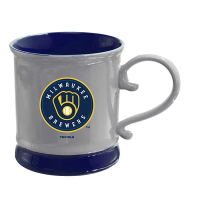 The Memory Company Milwaukee Brewers 16oz. Fluted Mug with Swirl Handle