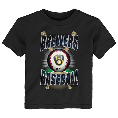 T-shirt noir Milwaukee Brewers Special Event pour tout-petits