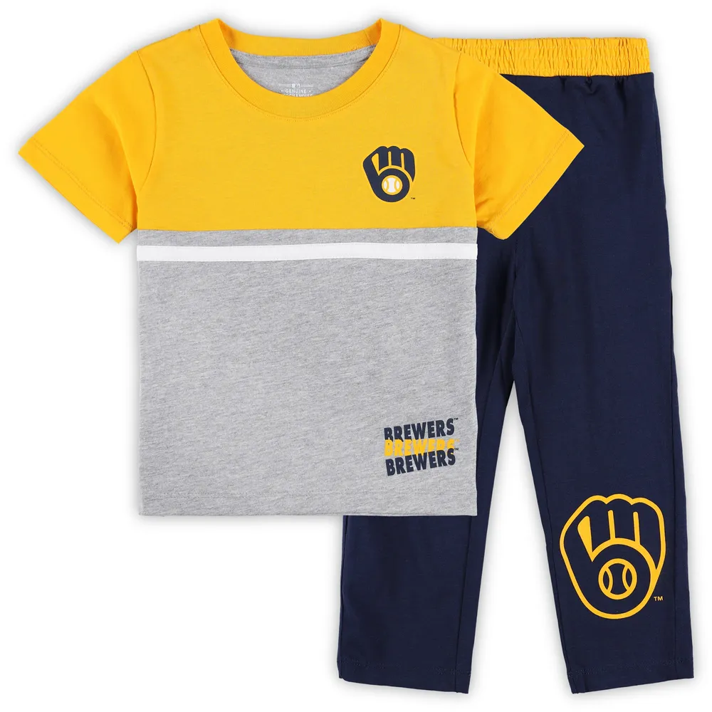 Outerstuff Toddler Orange/Heather Gray Houston Astros Two-Piece Groundout Baller Raglan T-Shirt & Shorts Set Size:3T