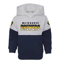 Ensemble de meneur jeu deux pièces Milwaukee Brewers bleu marine/gris chiné pour tout-petits