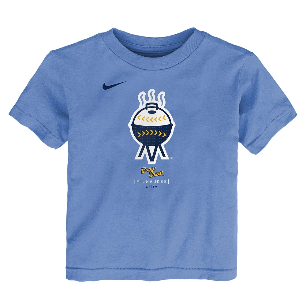 T-shirt Nike bleu poudré City Connect pour tout-petit des Milwaukee Brewers