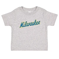 Toddler Soft as a Grape Navy/Gray Milwaukee Brewers Cooperstown Collection Two-Pack T-Shirt Set