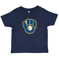 Toddler Soft as a Grape Navy/Gray Milwaukee Brewers Cooperstown Collection Two-Pack T-Shirt Set