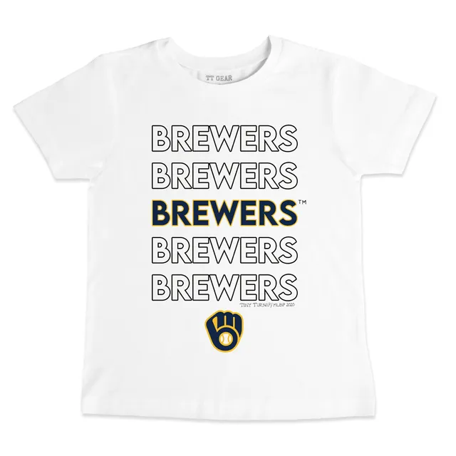 Toddler Tiny Turnip Navy Milwaukee Brewers Nacho Helmet T-Shirt Size: 2T