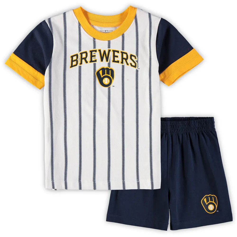 Outerstuff Toddler White/Navy New York Yankees Position Player T-Shirt & Shorts Set Size: 2T